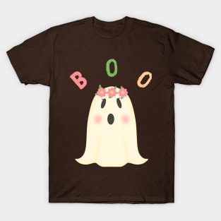 halloween tshirt with boo letter T-Shirt